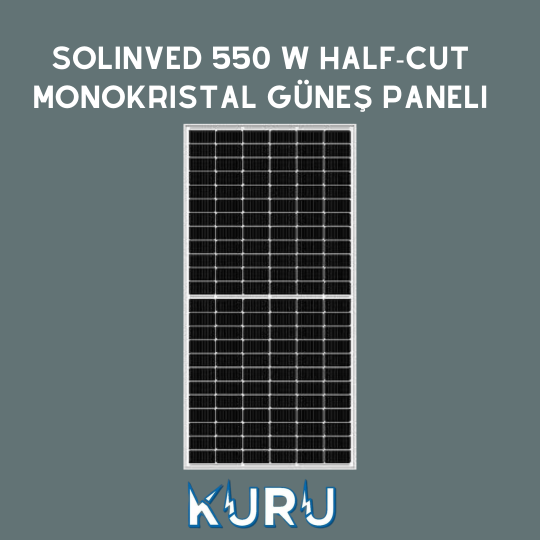 SOLİNVED 550 W MONOKRİSTAL ÇİFT TARAFLI GÜNEŞ PANELİ