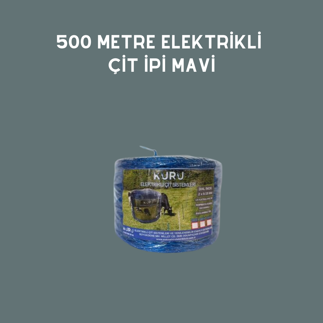 500 METRE ELEKTRİKLİ ÇİT İPİ MAVİ