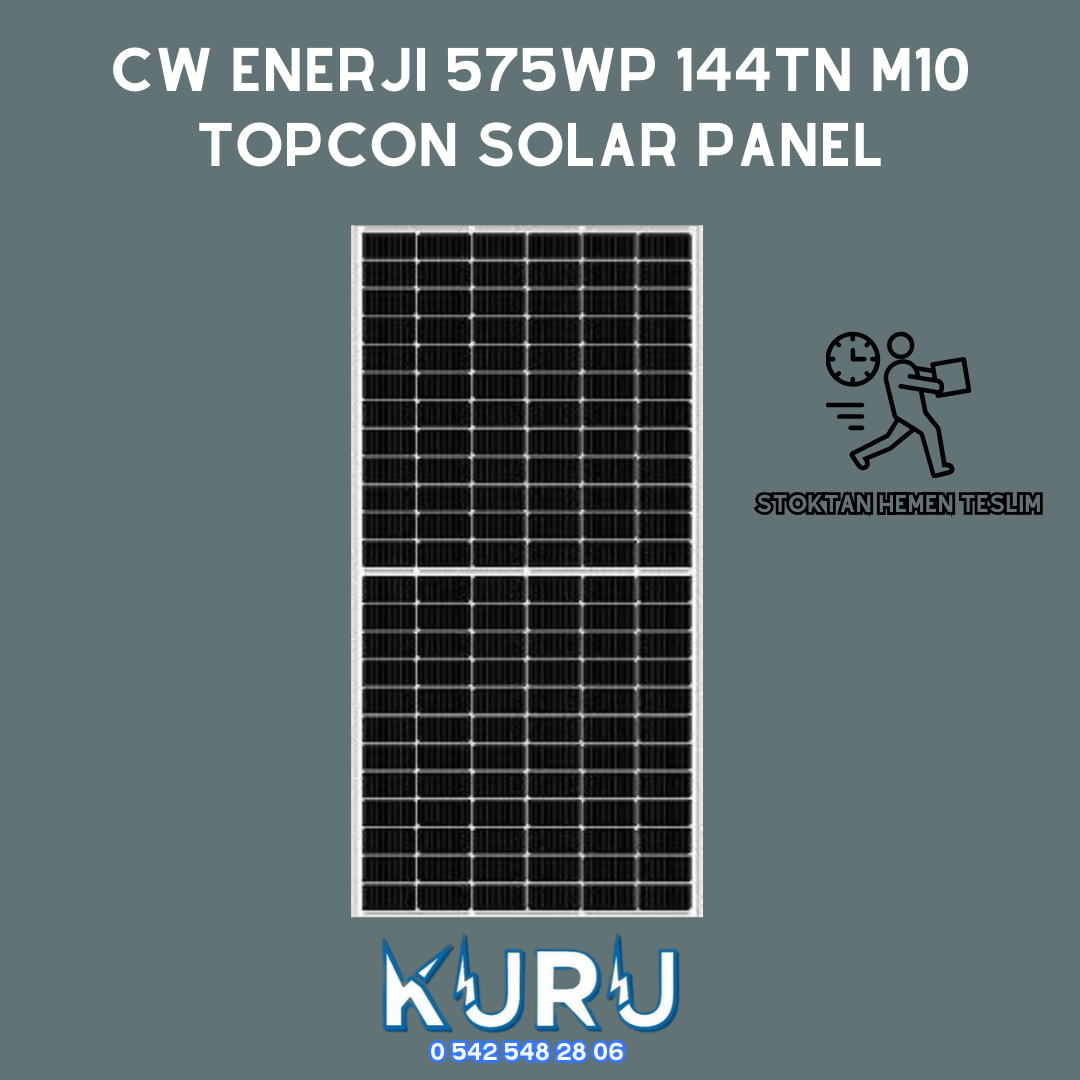 CW Enerji 575Wp 144TN M10 Topcon Solar Panel