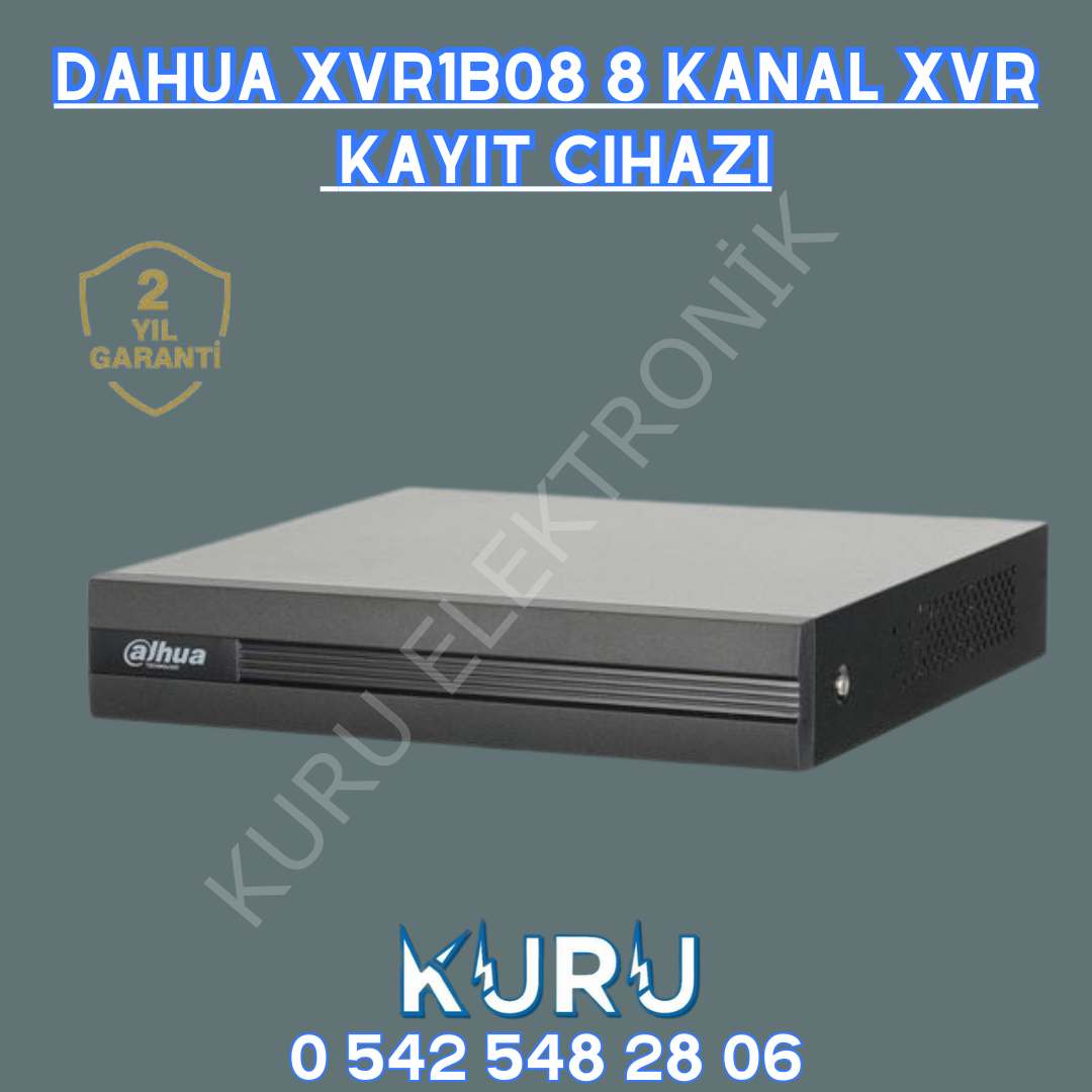 Dahua XVR1B08 8 Kanal XVR  Kayıt Cihazı