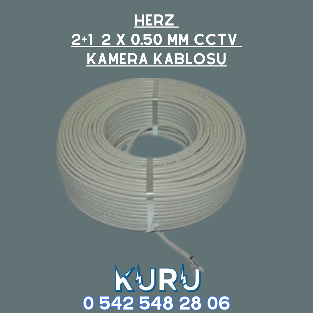 HERZ  2+1  2 X 0.50 MM CCTV  KAMERA KABLOSU