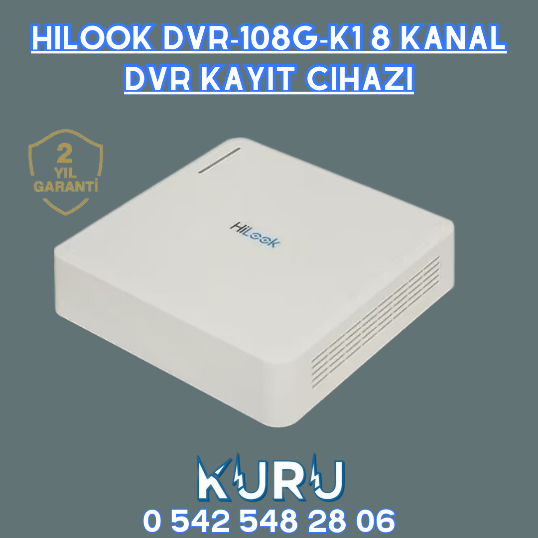 HiLook DVR-108G-K1 8 Kanal  DVR Kayıt Cihazı