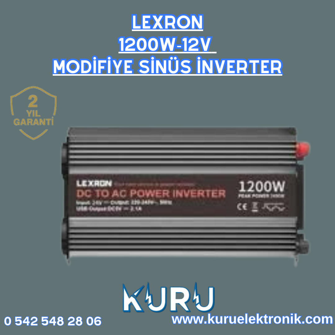 LEXRON 1200W-12V MODİFİYE SİNÜS İNVERTER