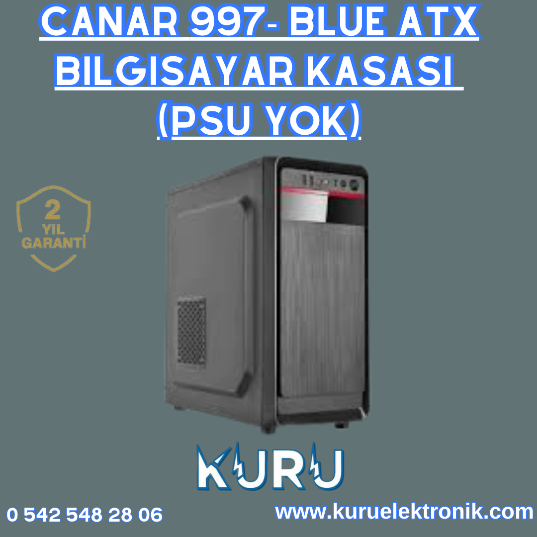 Canar 997-Bu 2Xusb 2.0 Atx Kırmızı Şeritli Kasa (Powersız)