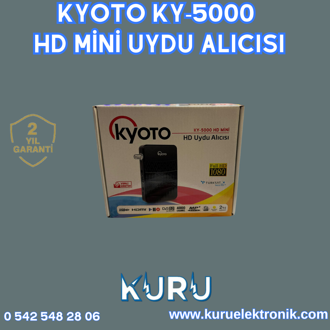 KYOTO   KY-5000 HD MİNİ UYDU ALICISI