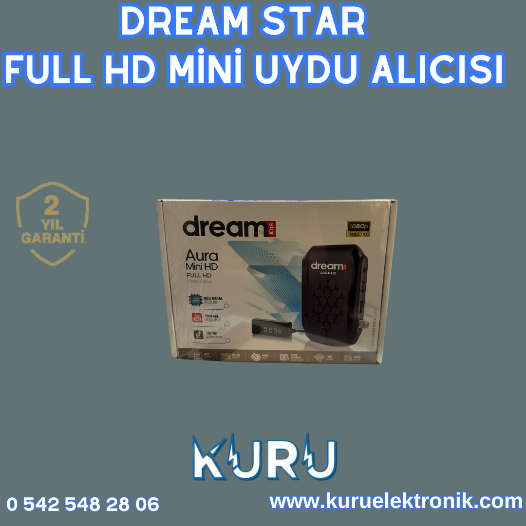 DREAM STAR AURA MİNİ HD UYDU ALICISI