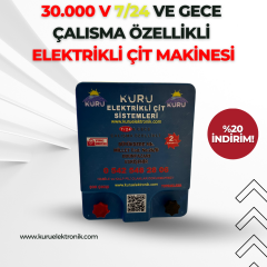 30.000 V 7/24 ve GECE ÇALISMA ÖZELLİKLİ ELEKTRİKLİ ÇİT MAKİNESİ